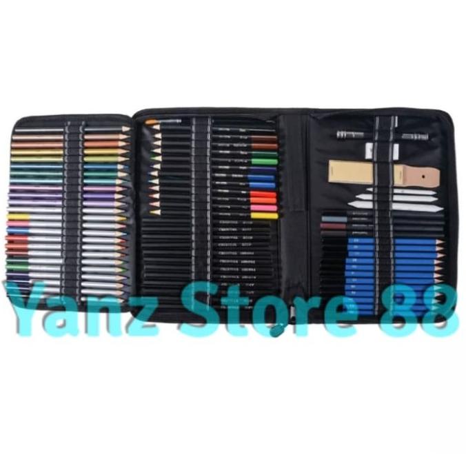 

Sketching Pencil Set 72 Pcs Pensil Gambar Sketsa Art Drawing Kit Tools