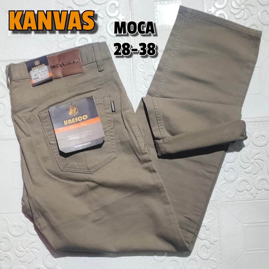 SEVENTEEN JEANS PROMO Celana Kanvas Casual Pria Original unesco Full Accessories Standar Reguler Hig