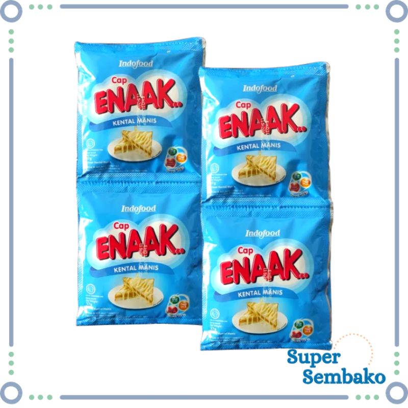 SUSU KENTAL MANIS CAP ENAK ENAAK INDOFOOD 37gr RENCENG ISI 6 SACHET