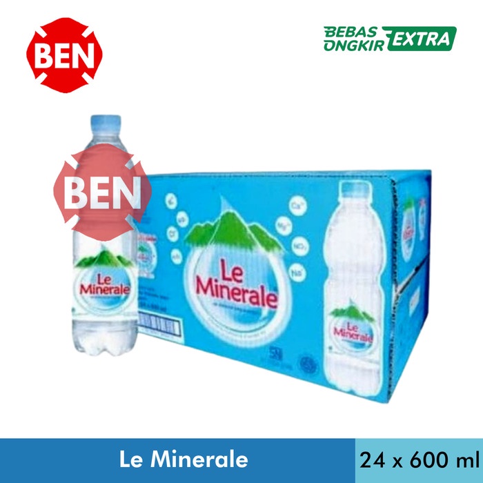 (BISA COD) Le Minerale 600ml 600 ml 1 Dus 24 Botol - Air Mineral Murah Tanggung