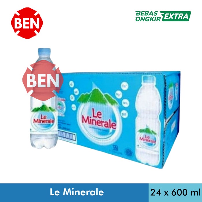 

(BISA COD) Le Minerale 600ml 600 ml 1 Dus 24 Botol - Air Mineral Murah Tanggung