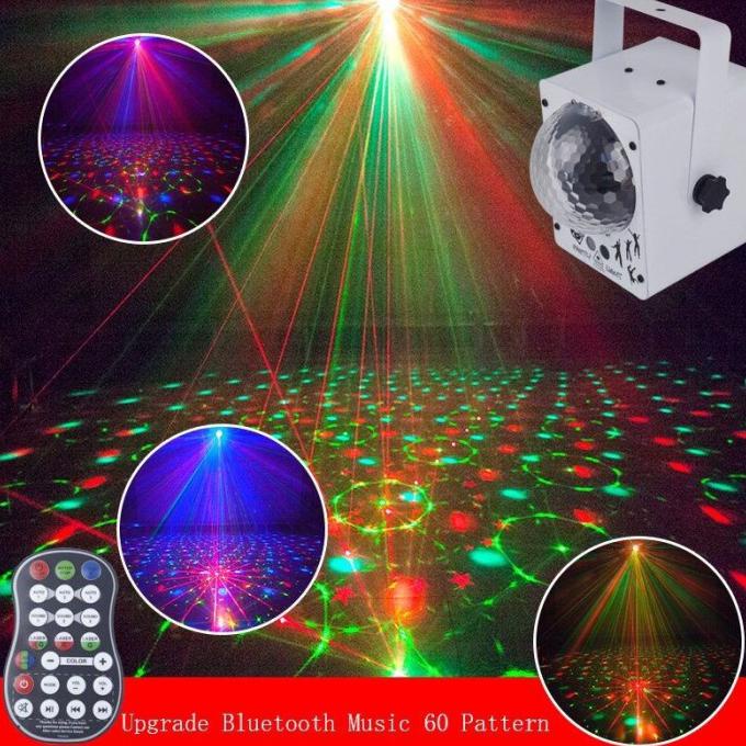 PROMO TERBAIK LAMPU DISCO LASER LED 60 POLA CAHAYA PROYEKTOR PESTA CLUB CAFE RGB LAMPU