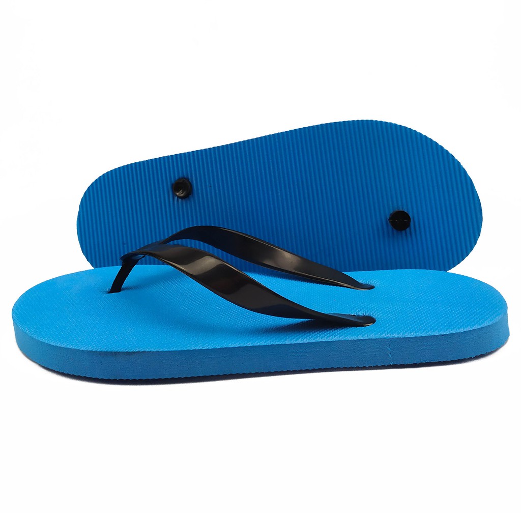 Sandal Jepit Polos | Sendal Spon Pria Casual Warna Biru Muda