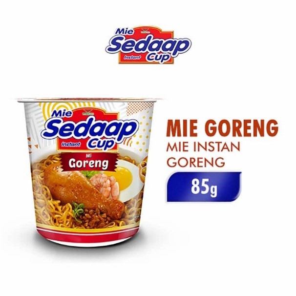 Sedaap mie instan cup mie goreng 85 gr