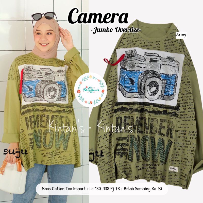 CAMERA JUMBO OVERSIZE BY KINTANS (BLOUSE WANITA) Blouse muslimah katun halus rekomended