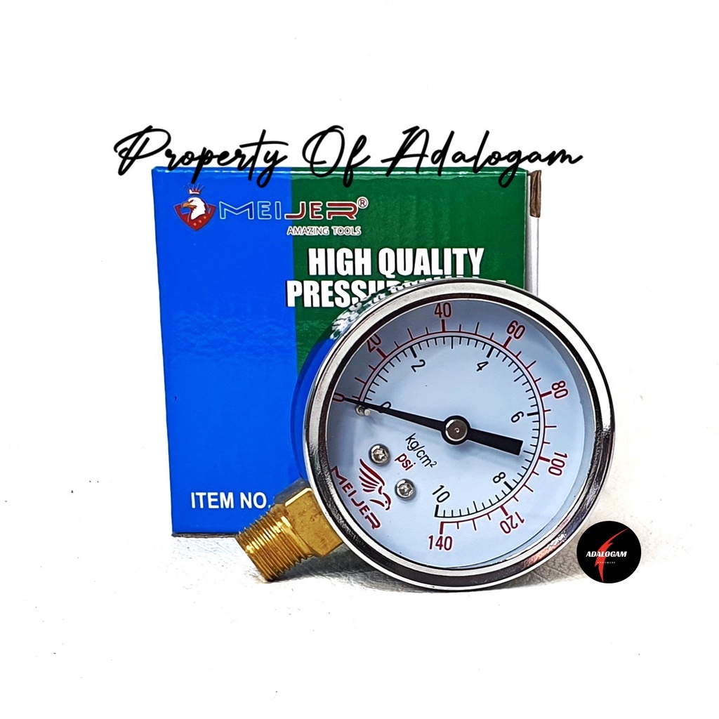 MEIJER Manometer Alat Ukur Tekanan Angin Pressure Gauge 2,5 Inch