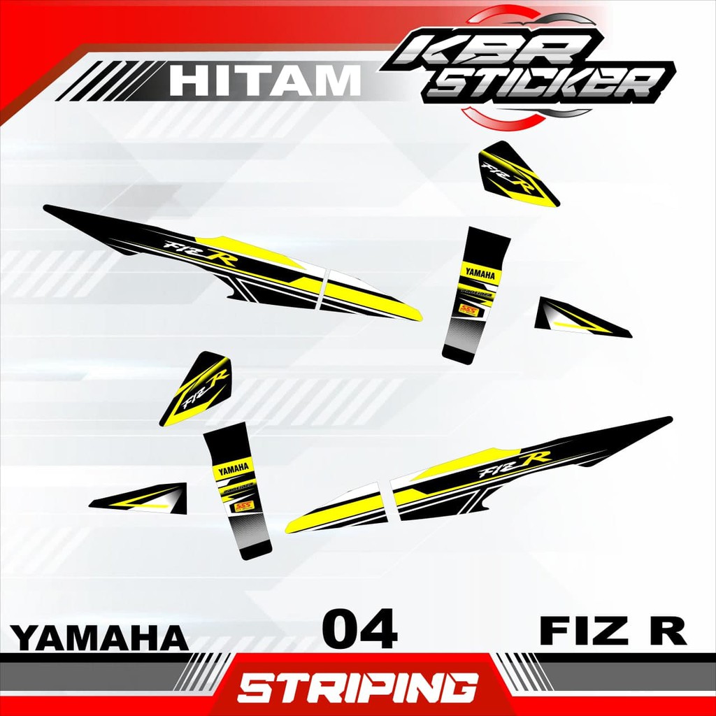 fiz r (cod) stiker motor striping fiz r motor yamaha motor sticker variasi Racing04
