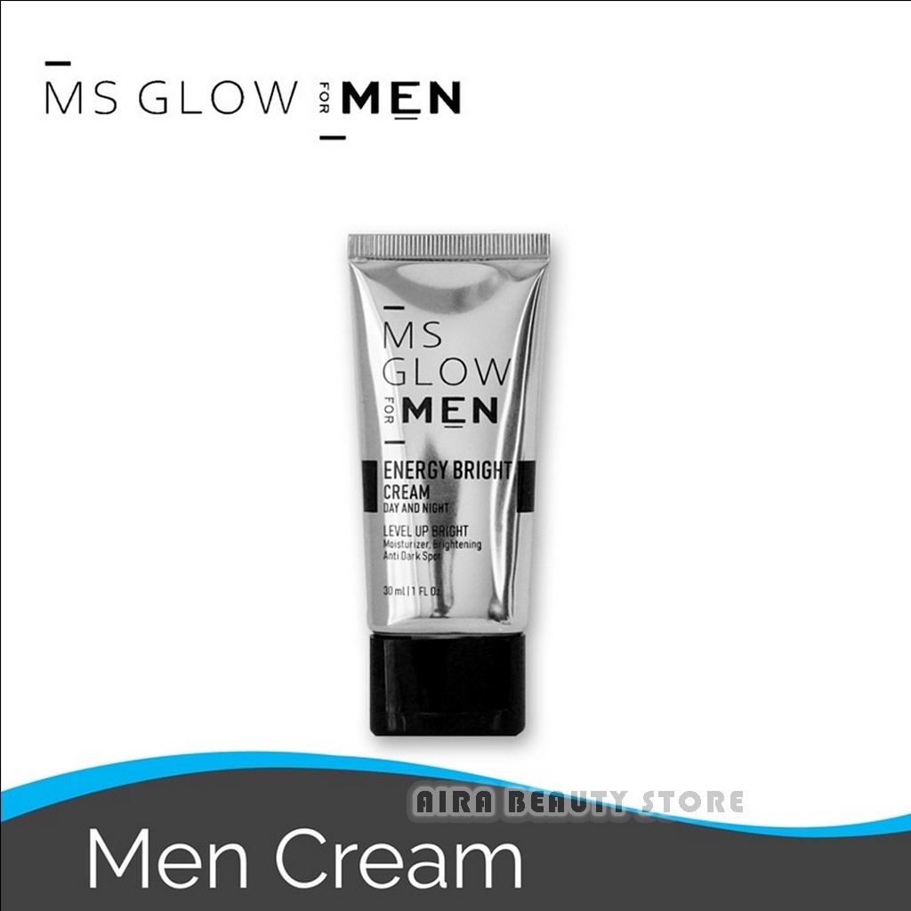 MS Glow for Men Krim Pemutih Wajah Pria Cream BPOM Formula Strong 30ml Mencerahkan Mengatasi Jerawat