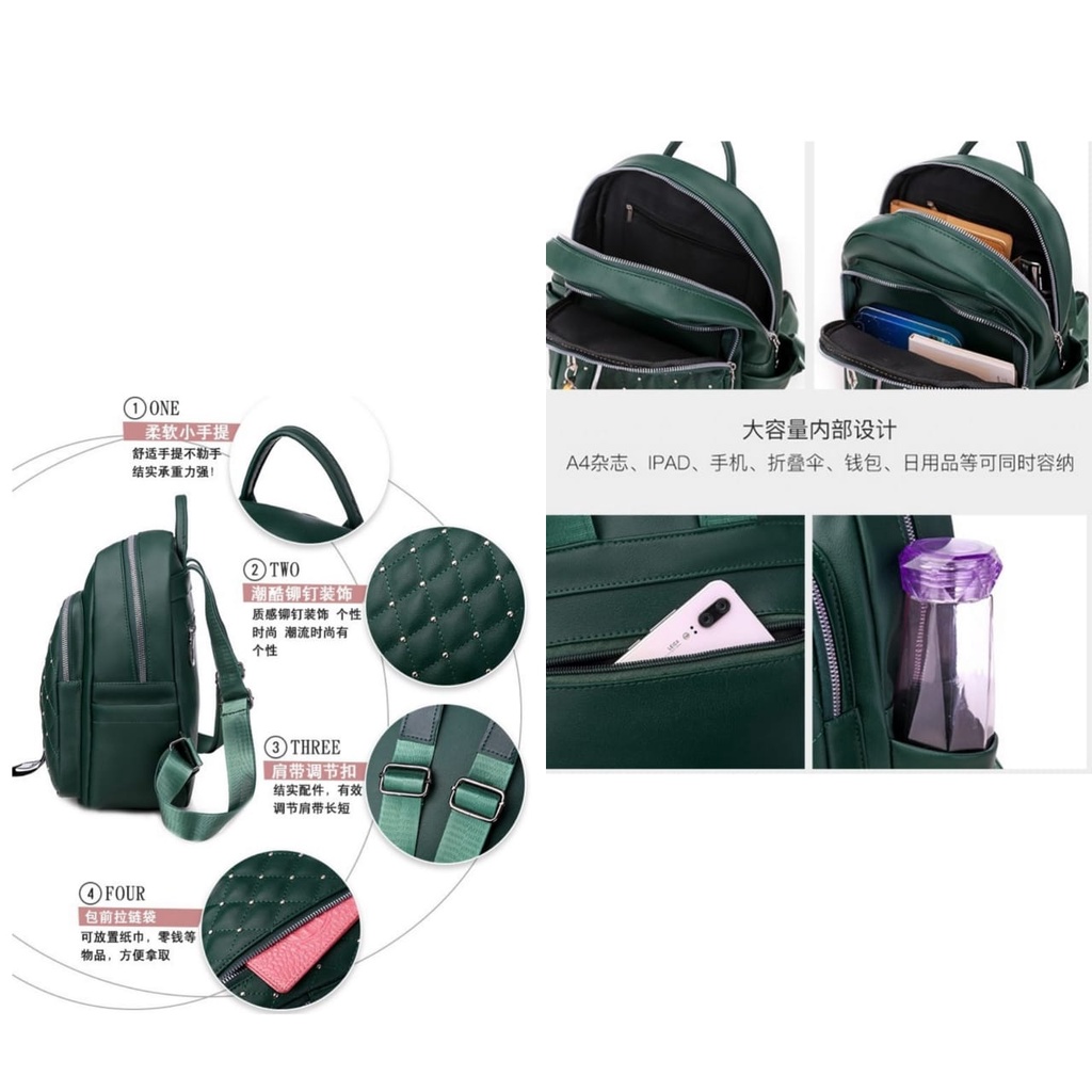 TAS RANSEL WANITA KULIT BACKPACK IMPORT PAZEL PREMIUM GENDONG PUNGGUNG SEKOLAH KULIAH KERJA FASHION KOREA KEKINIAN REMAJA CEWEK MURAH