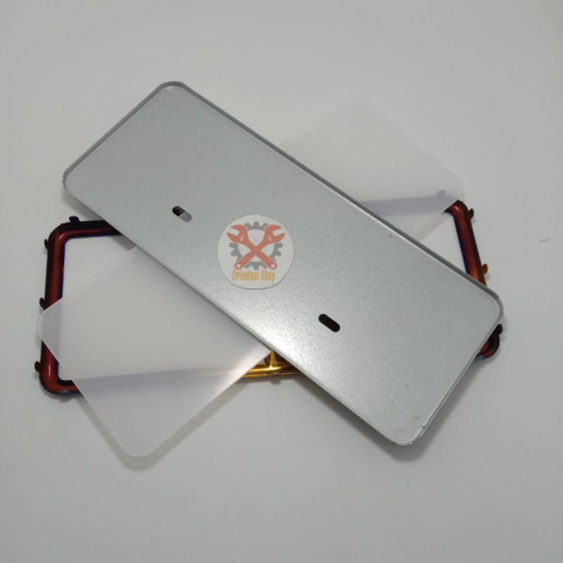 1pasang/2pcs tutup plat nomor twotone chems dudukan plat nomor variasi motor universal