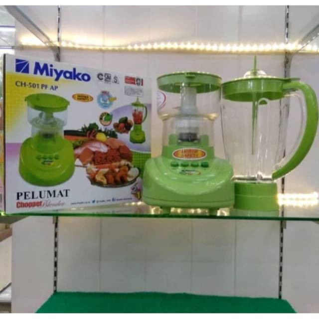 MIYAKO Chopper With Blender Plastik 2 in 1 CH501PF/AP Anti Pecah - Blender/Choper/Chopper Cosmos CB 502APC Plastik