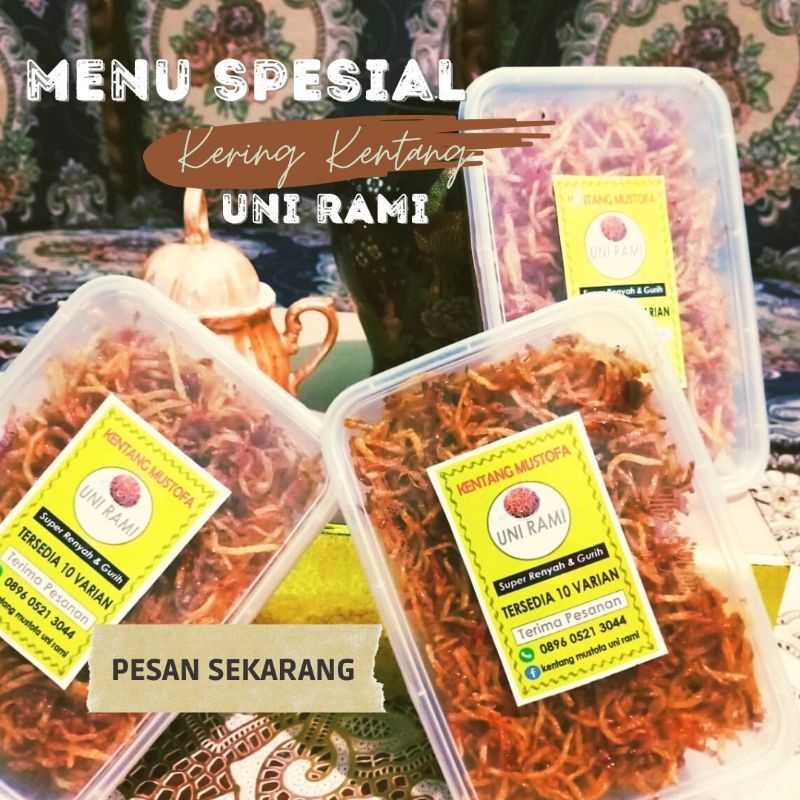 

MUSTOFA UNI RAMI !!.TERMURAH VARIAN TERI/KACANG.300GR.EXTRA PEDAS GURIH...!!!