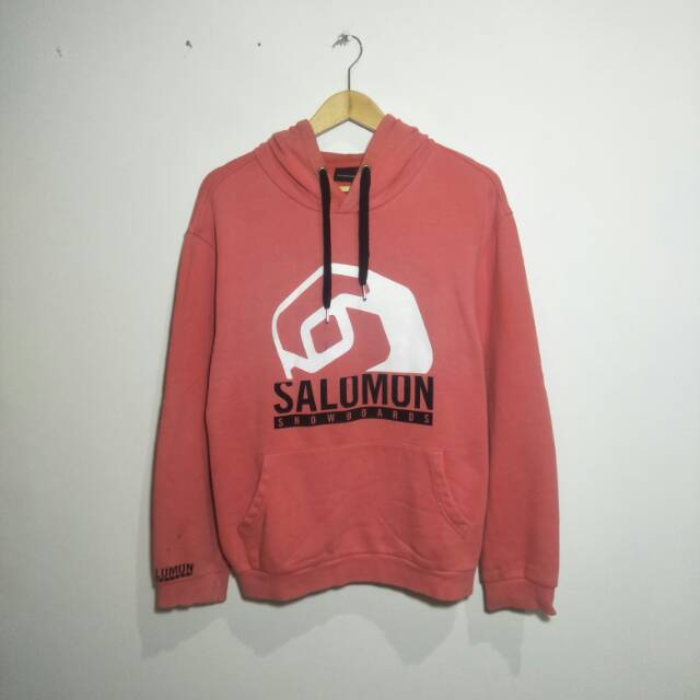 Jaket Hoodie SALOMON peach original ziphoodie vintage