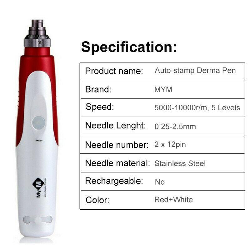 Original Electric Derma Pen Mym Alat Nano Micro Needle Bb Glow Penghilang Bopeng Dermapen