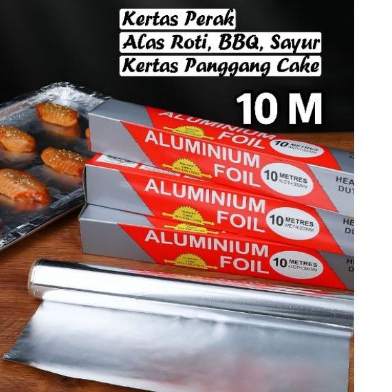 

Alumunium foil 10 M kertas BBQ sate Cake