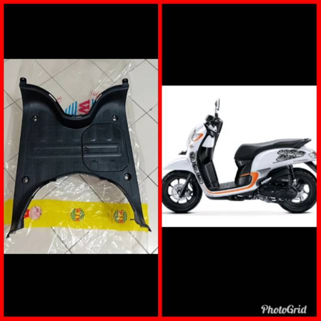 Bordes dek atas pijakan kaki honda scoopy fi esp new