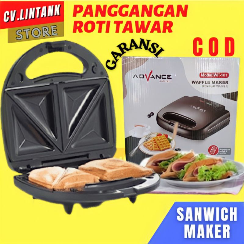 PANGGANGAN ROTI BAKAR LISTRIK LOW WATT ADVANCE SW-101 Alat panggang roti tawar listrik Sanwich Maker