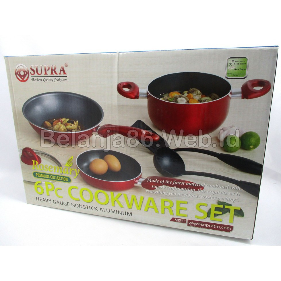 Panci Set Supra 6pcs - Cookware Set 6pcs Supra