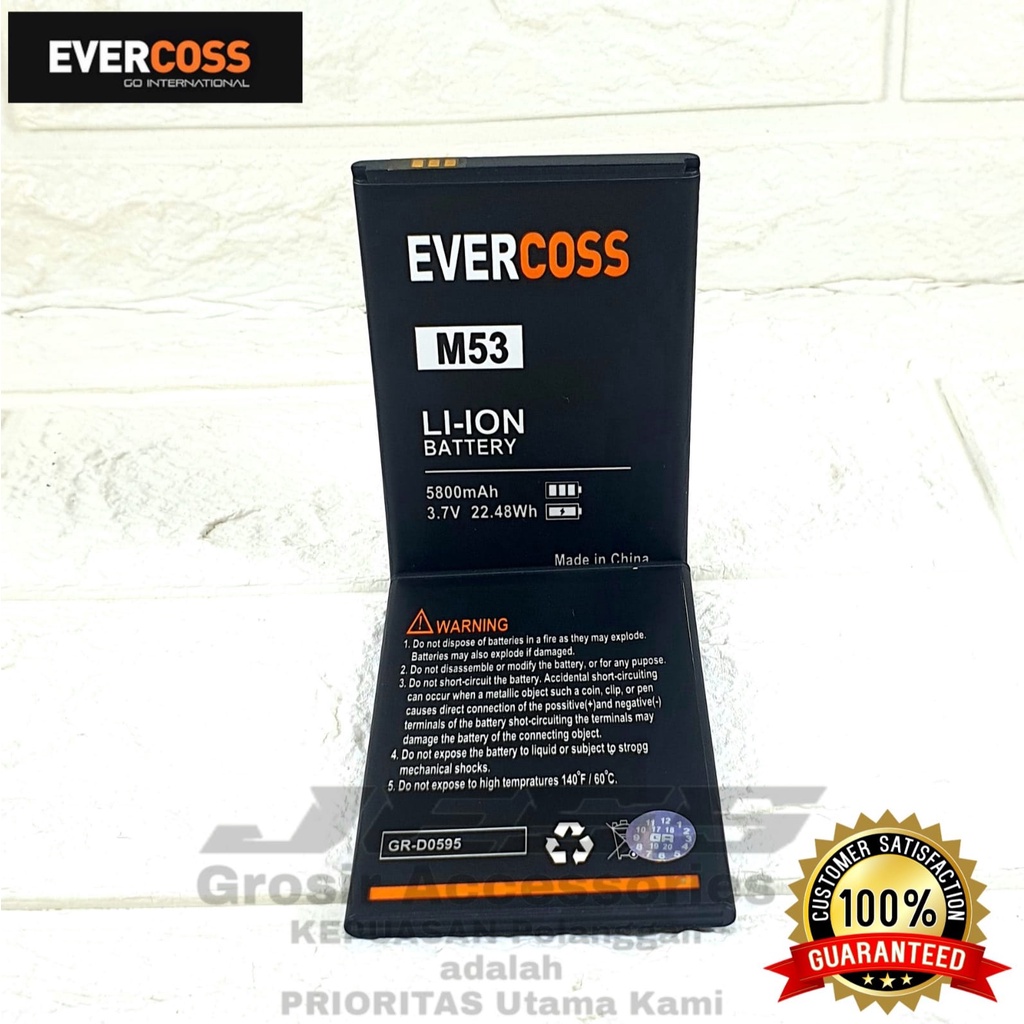 Baterai Battery Original Double Power Evercoss Evercross M53 4G lte