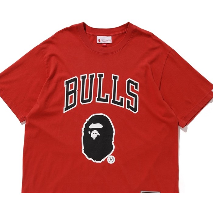 Termurah Kaos Baju Obral Combed 30S Distro Chicago Bulls X Bape Polos Custom |