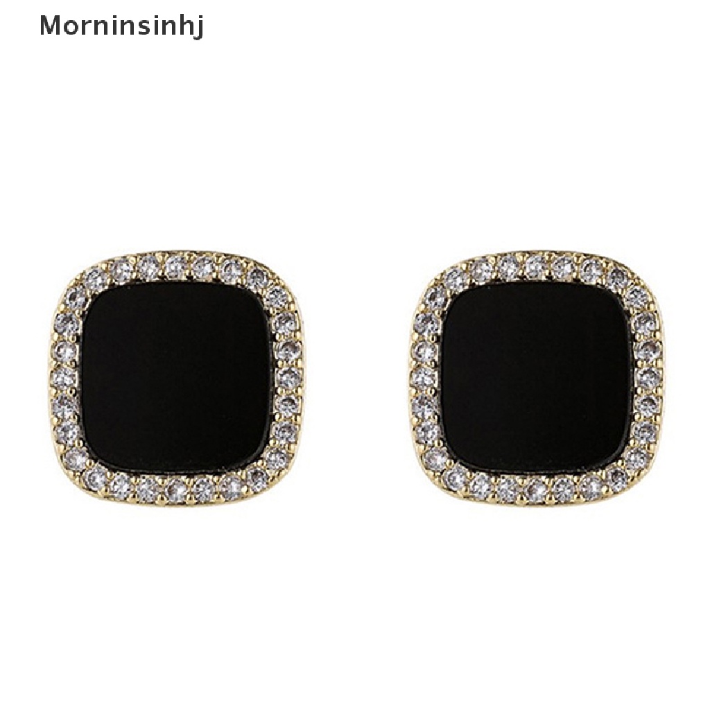 Mornin Cubic Zirconia Anting Kristal Berlian Imitasi Ear Studs Earrings Perhiasan Pernikahan id