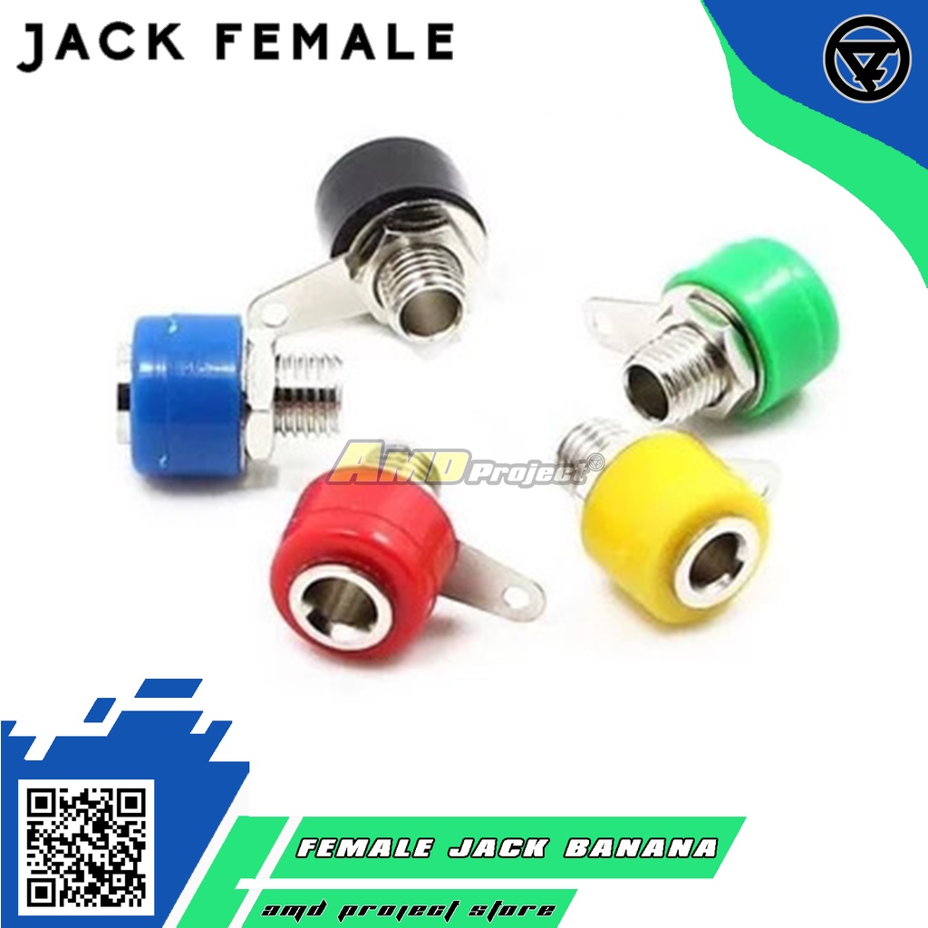 Banana Plug Female Socket 4mm Panel Mount Konektor Soket Jack Betina Terminal