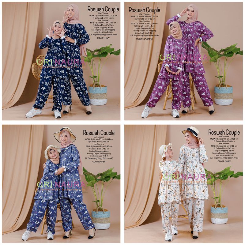 One Set viscose couple ibu dan anak