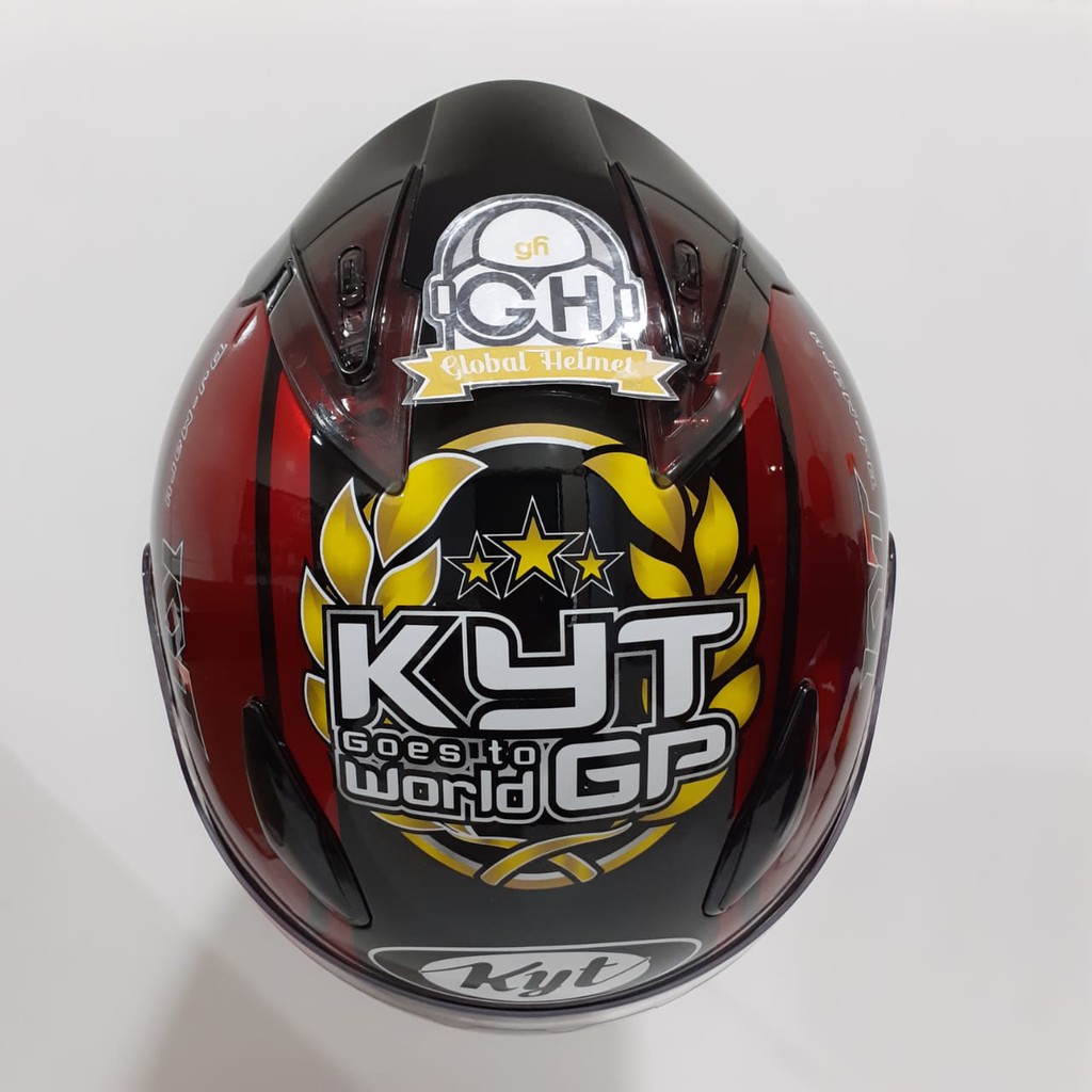 HELM HALF FACE KYT DJ MARU KYT DJMARU MOTIF #11 BLACK MAROON