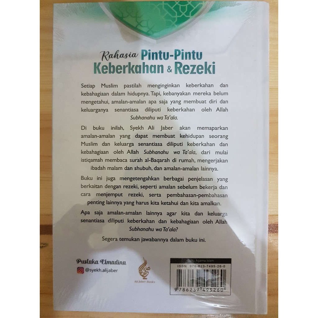 Buku Rahasia Pintu-Pintu Keberkahan dan Rezeki oleh Syekh Ali Jaber / Elmadina