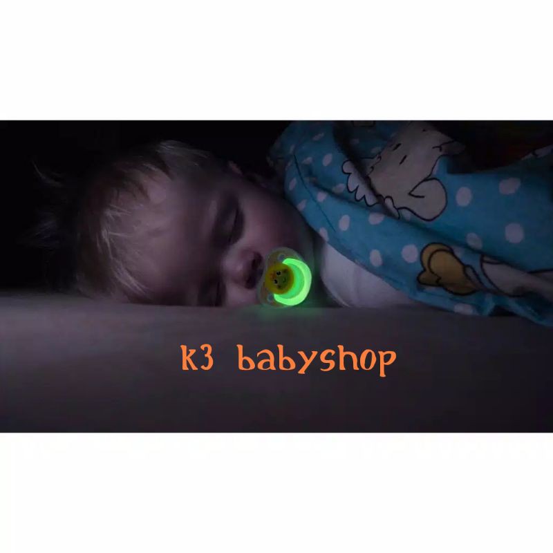 Empeng Little Baby Pacifier 0m+ glow in the dark soother dot empeng bayi anak ortodontik-3