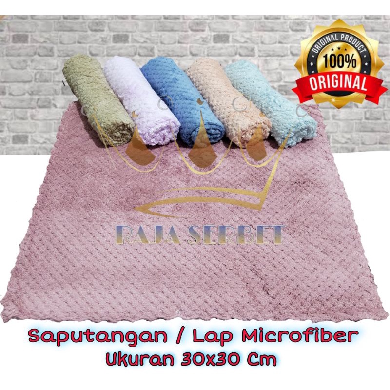 SAPUTANGAN  MICROFIBER WARNA / HANDUK WAJAH MICROFIBER Uk 30x30 Cm  ( 1 Pc )