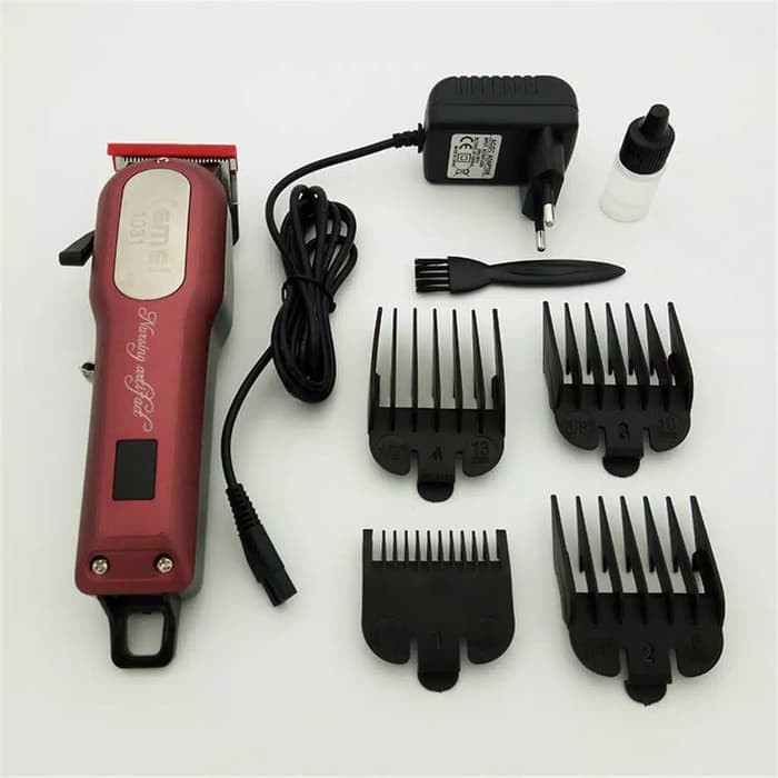 Kemei Mesin Cukur Rambut KM-1031 Cordless Rechargeable Hair Clipper