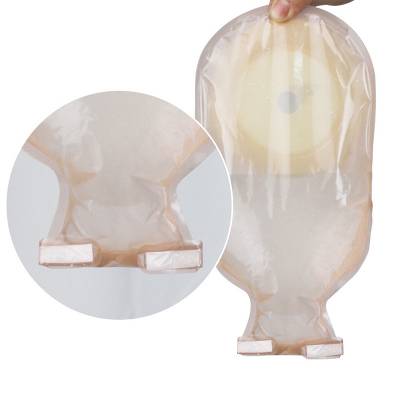 Colostomy Bag HDR Tas Ostomi, Kantong Kolostomi Satu Sistem Dapat Dicuci Penutup Krem Ukuran Potong 60/65Mm 10 Buah