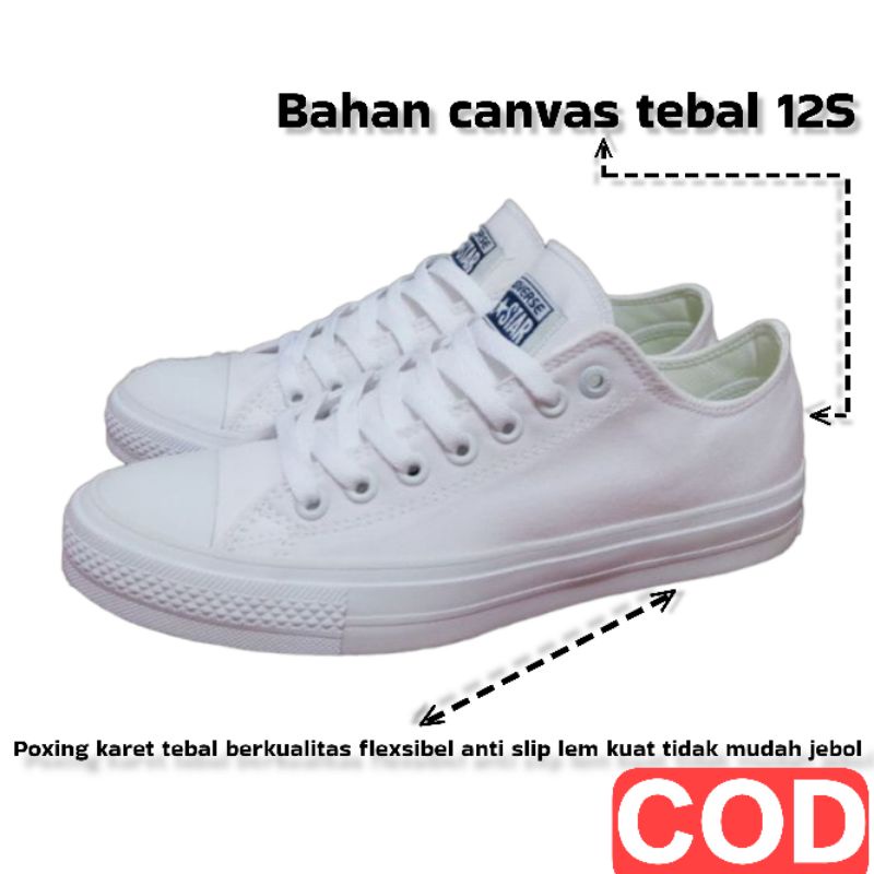 sneakers converse ct putih polos sepatu ct putih polos pria/wanita terlaris