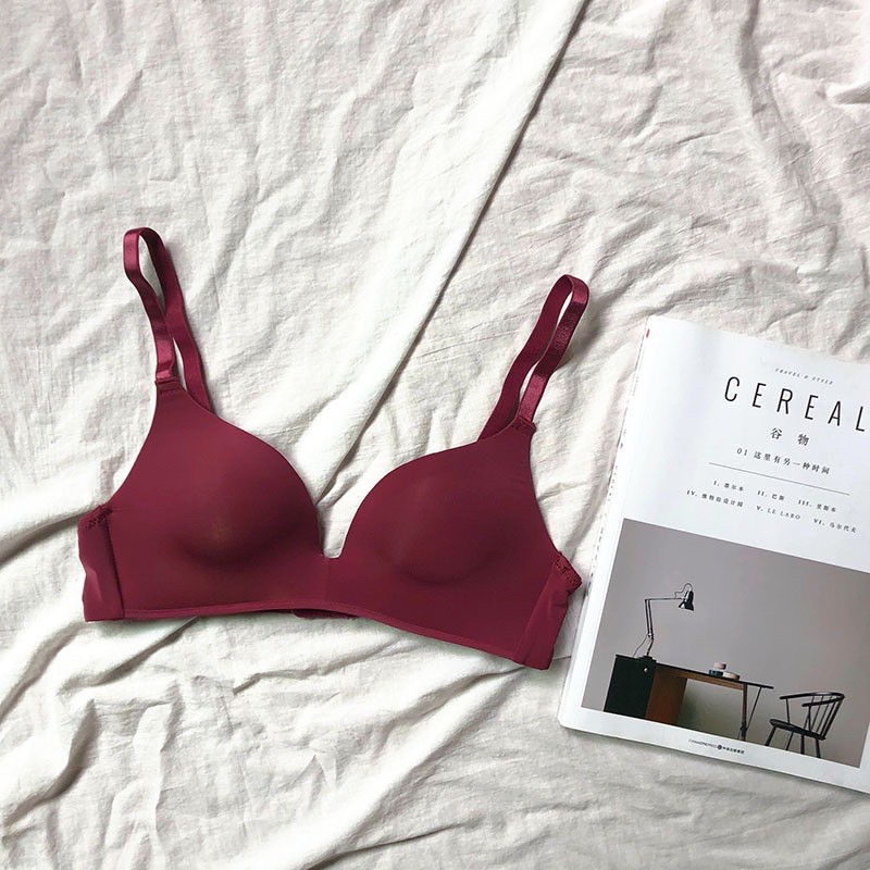 Blackpink Bra Sport Wanita BH Push Up Bra Tanpa Kawat Underwear Seamless 1025-RED