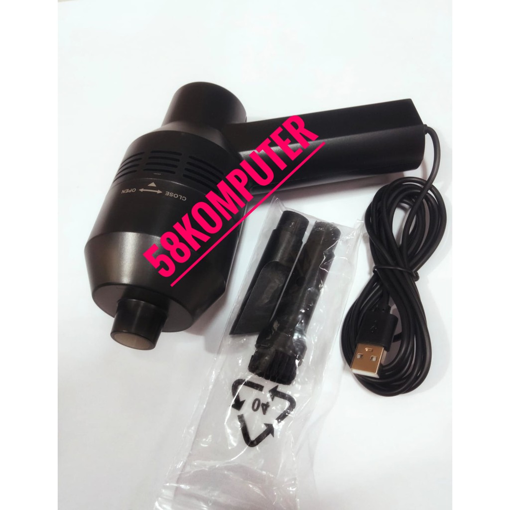 HONK Mini Vacuum Cleaner USB Pembersih Debu Keyboard - HK-6019 - Black pembersih keyboard