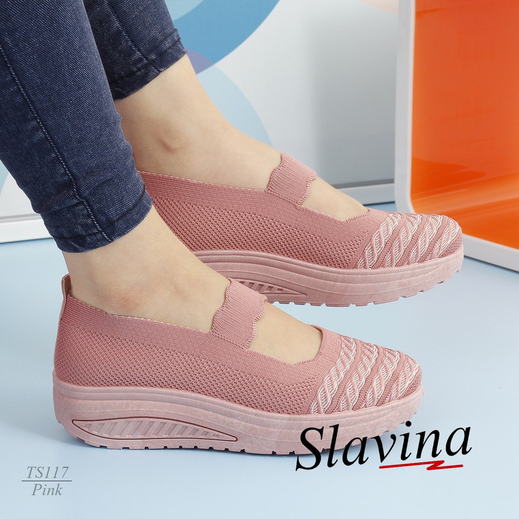  Sepatu  Wanita Slavina Wedges TS117 Shopee Indonesia
