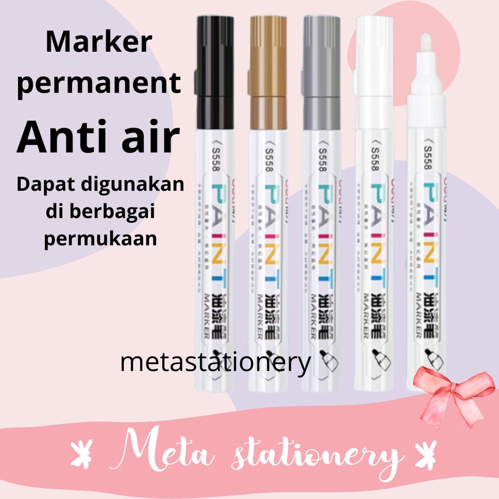 Jual Permanent Paint Marker Spidol Permanen Anti Air Multifungsi Deli