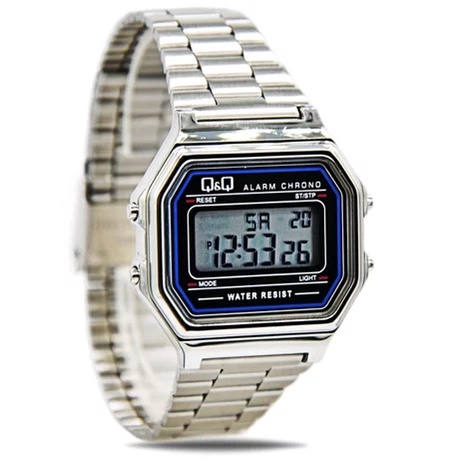 Jam Tangan Stainless QQ Original M173 QnQ Unisex Silver Rose Gold Q&amp;Q Ori