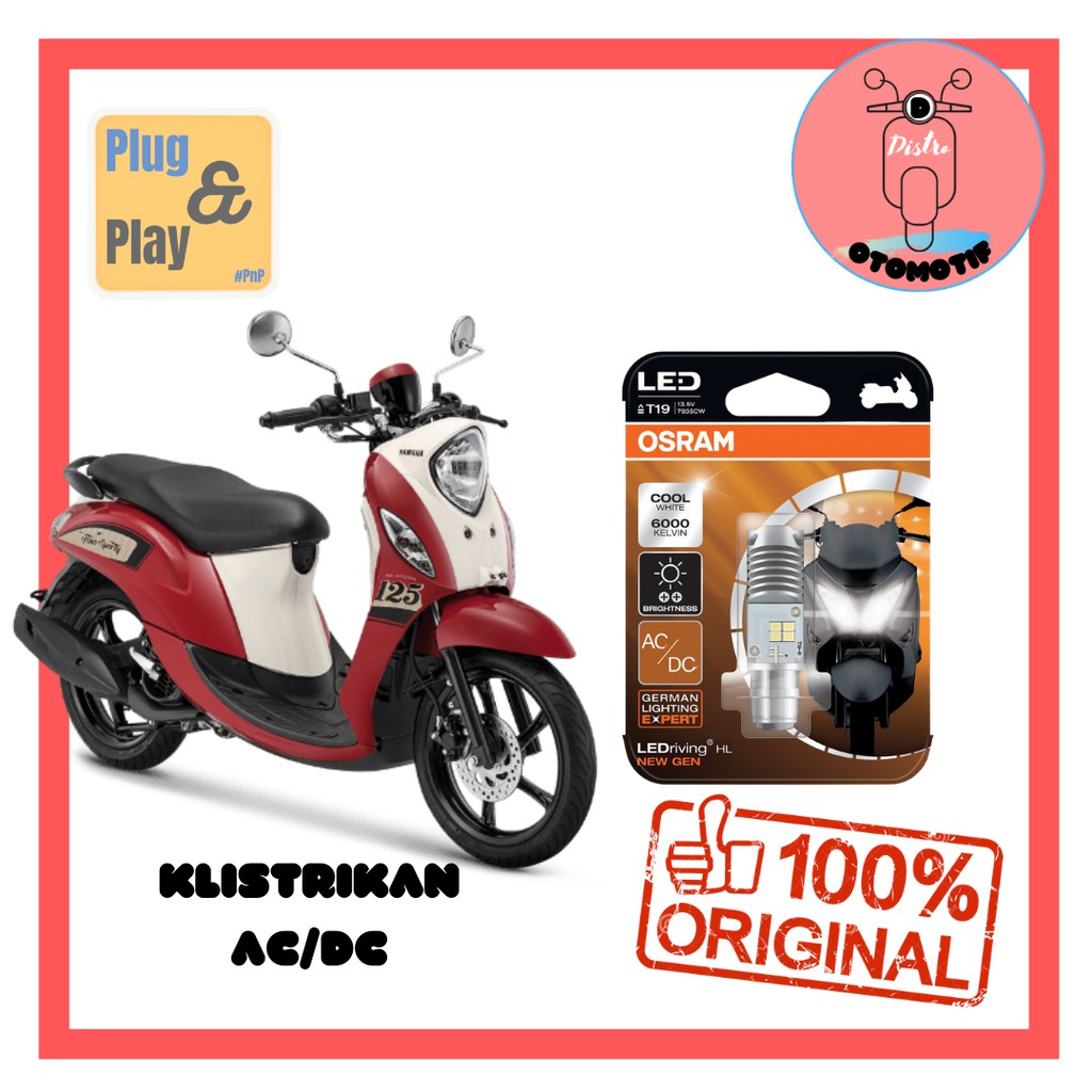 Lampu LED Motor Osram T19 Fino 125 Fi 2016Original AC DC