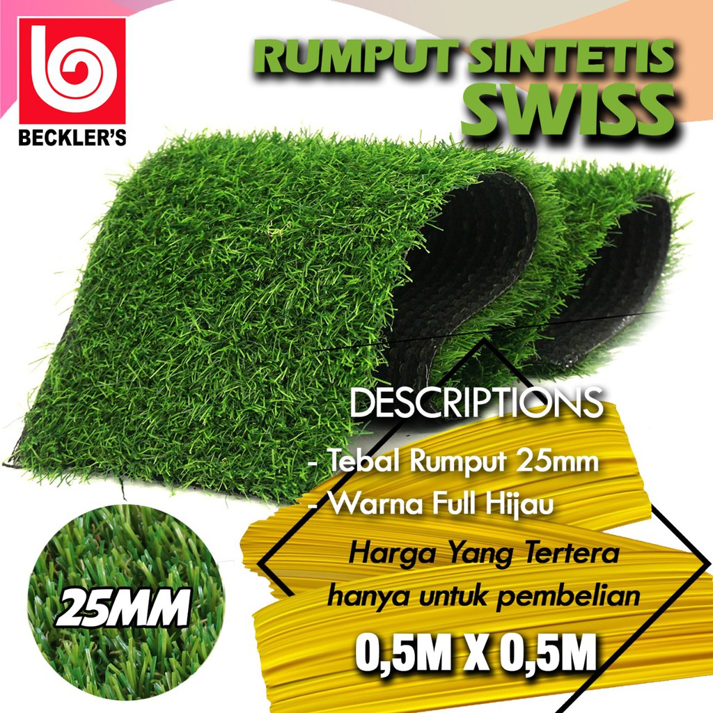 Karpet Rumput Palsu, Rumput Sintetis 0.5x0.5M 25mm- Artificial Grass