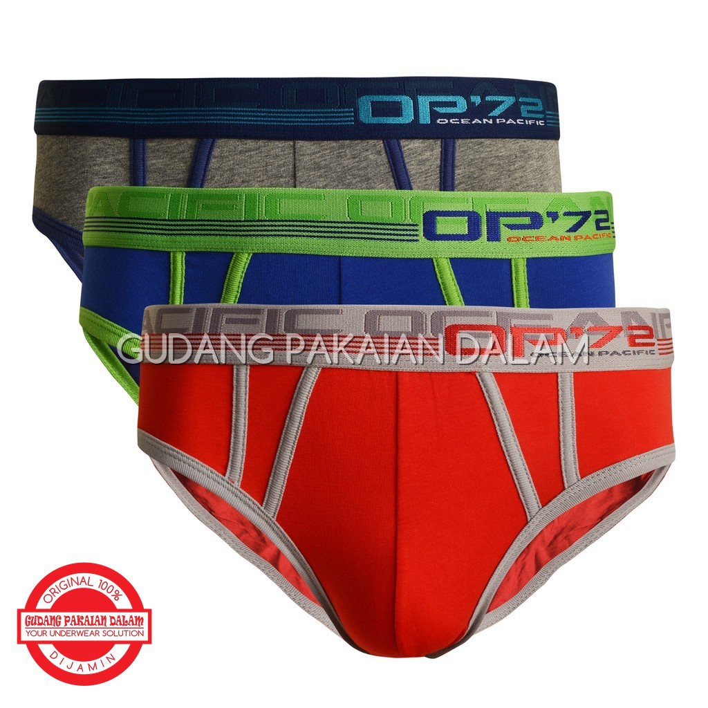  Ocean  Pacific  Celana  Dalam  Pria Brief 62 UM3 024 1Box 3 