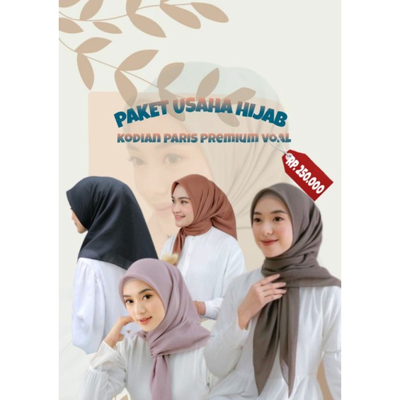 Kodian Hijab Voal Paris Premium/per 20 pcs Hijab Segi Empat