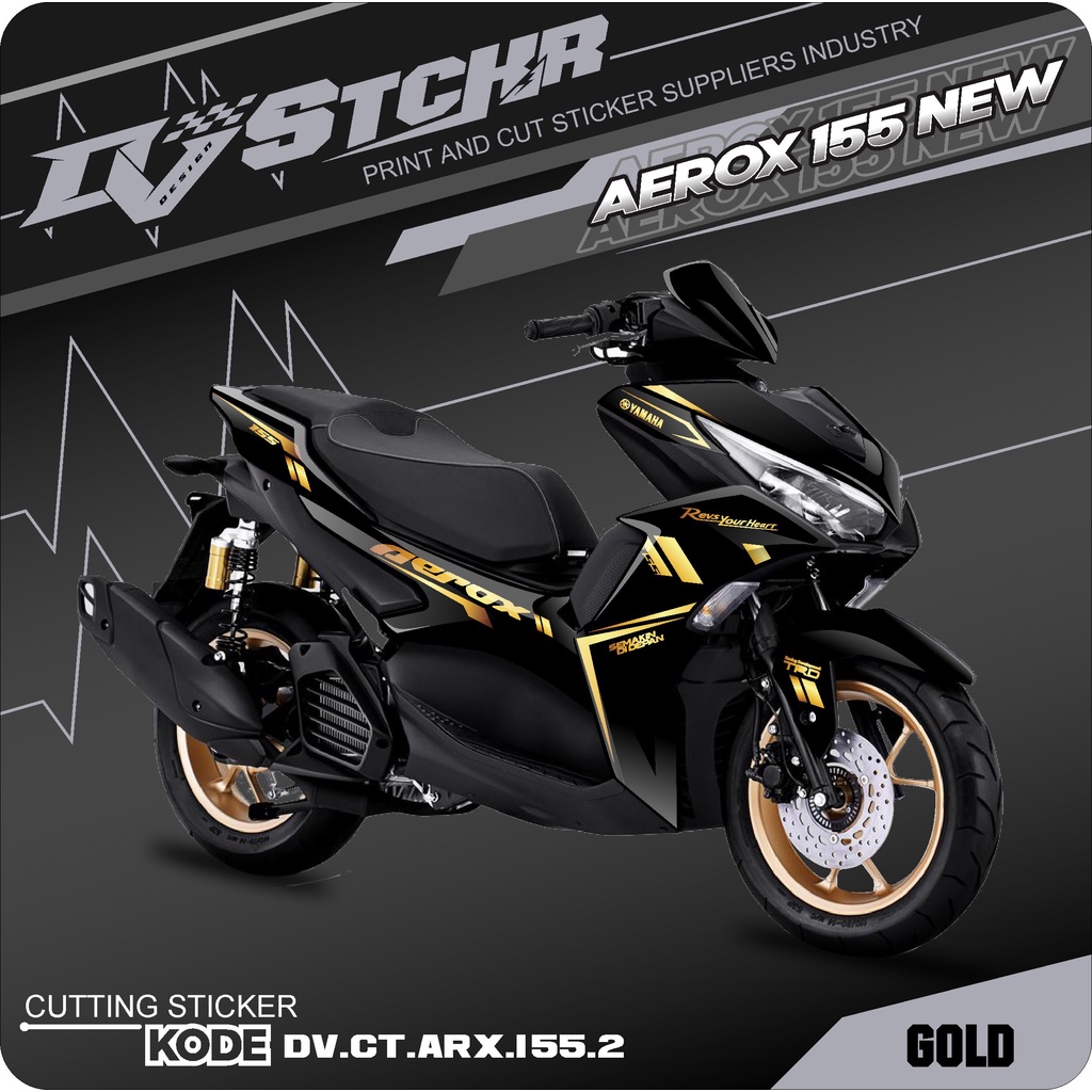 Cutting sticker yamaha aerox 155 new 2021- STIKER CUTTING NEW AEROX CONNECTED NVX 155