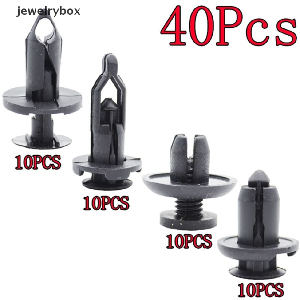 40pcs Klip / Kancing Panel Pintu / Fender / Bumper Bahan Plastik Untuk Mobil