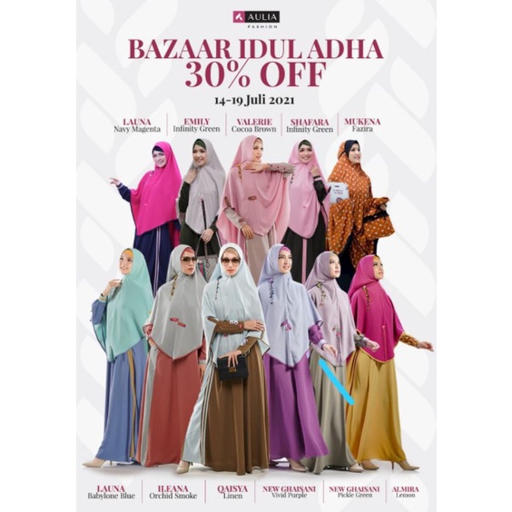 SET GAMIS AULIA FASHION PROMO DISKON 35%