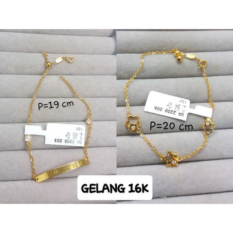 Gelang fashion wanita dewasa rantai serut kadar 700/16k