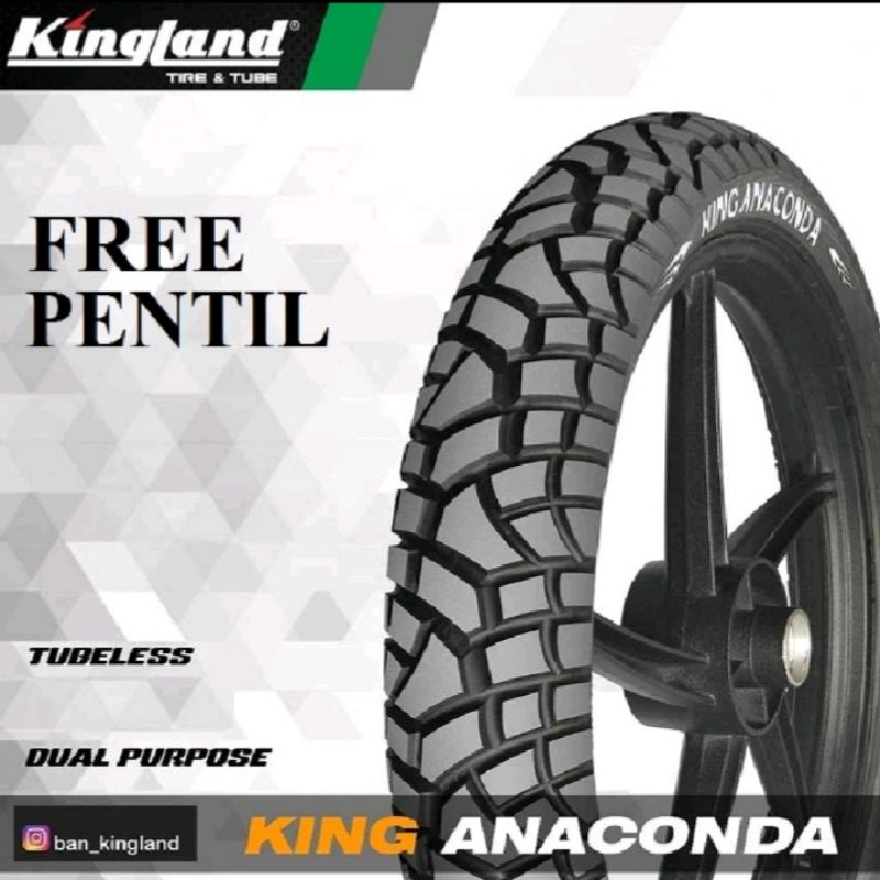 Ban Kingland Tubeless 80/90-14 Anaconda Ban Luar Matic Ring 14 Semi Trail