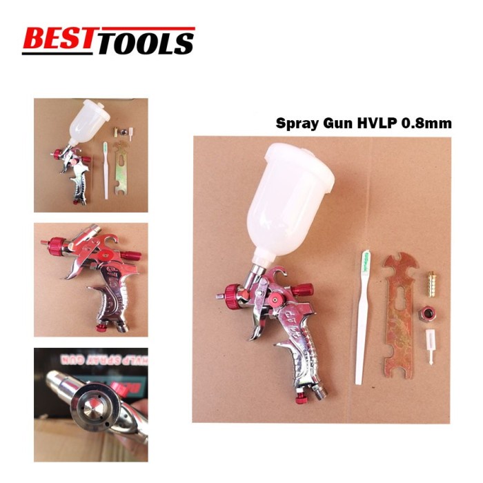 Spray Gun Mini - HVLP-8000 / spray gun HVLP tabung atas 0.8mm