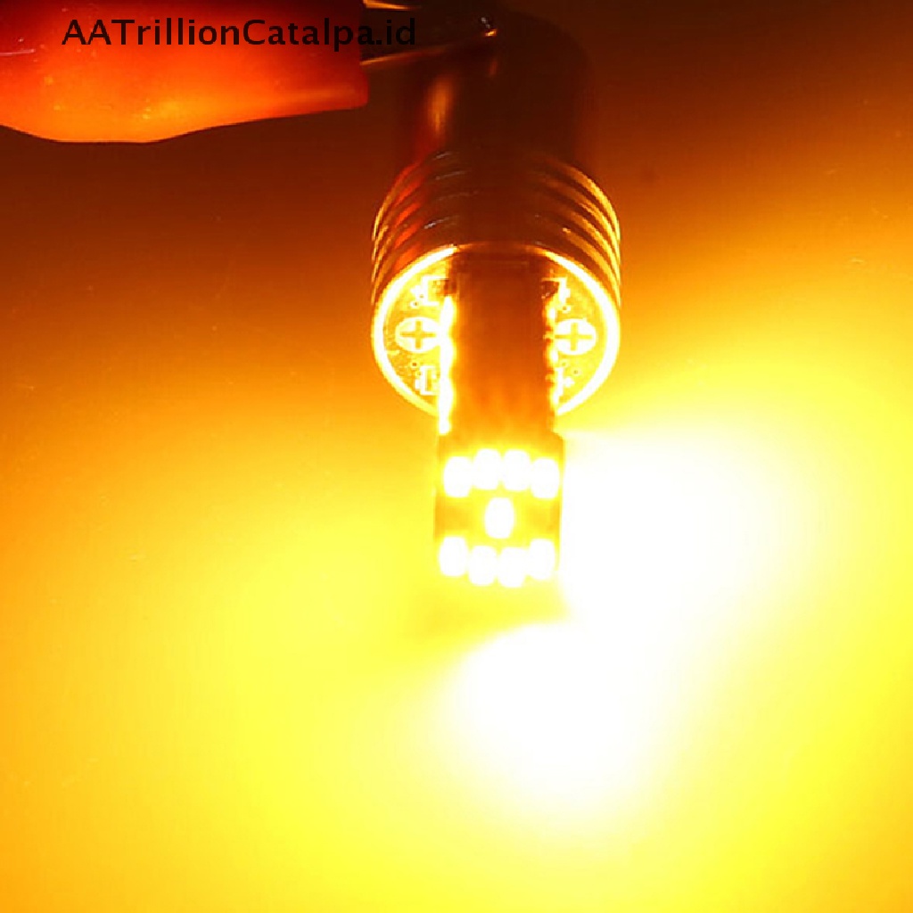 Aatrillioncatalpa 1pc T20 7443 45-SMD Canbus LED 7440 W21W Untuk Lampu Rem / Sein Belakang Mobil